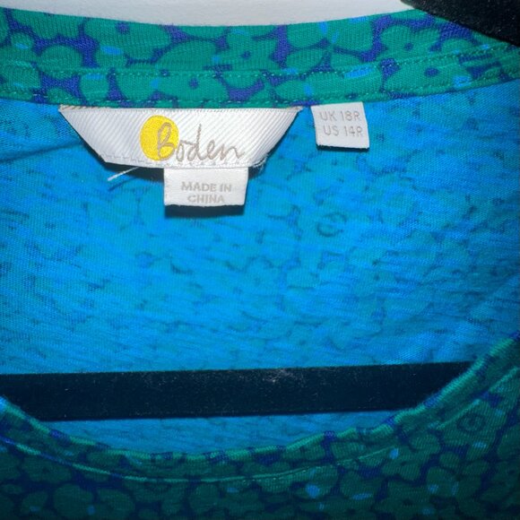 Boden Floral Loungewear Shirt Dress - Size 14 - Picture 4 of 5